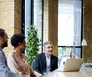 Businessman discussing project in meeting